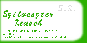 szilveszter keusch business card